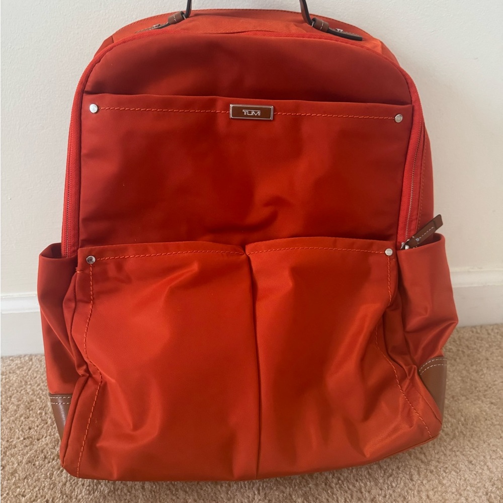 SOLD- Tumi Orange Backpack